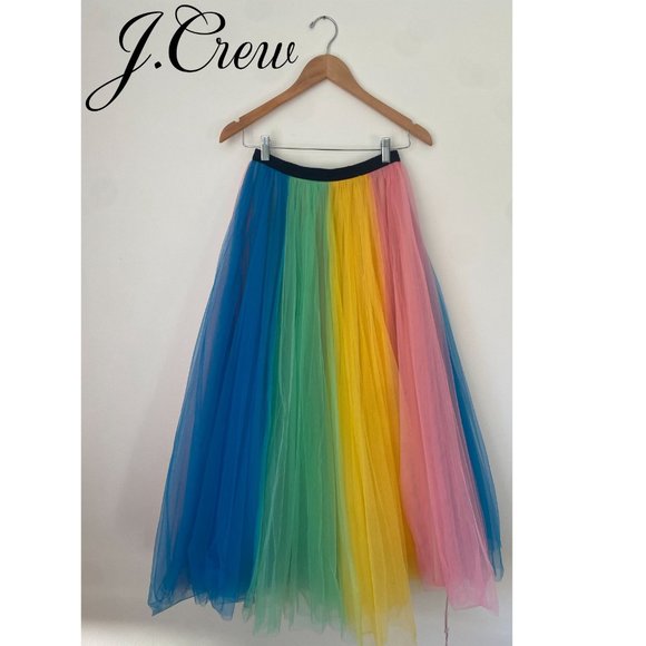 J. Crew Dresses & Skirts - JCrew Rainbow Tulle Skirt